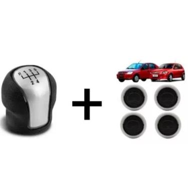 Imagem de Difusor 4 Ar + Manopla Câmbio Prata Celta 07/16 Prisma 07/12