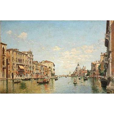 Imagem de Veneza, Grande Canal de Federico del Campo - 30x46 - Tela Canvas Para Quadro