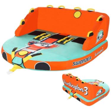 Imagem de Boia Rebocável Aquática para 3 Pessoas, SWONDER, Laranja