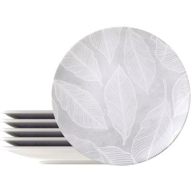 Imagem de Jogo De Pratos Rasos Tramontina Porcelana Arbo 25Cm 6 Pç