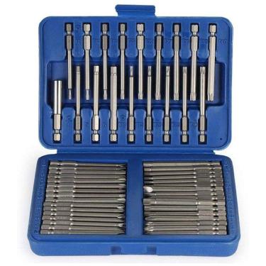 Imagem de Kit Brocas de Chaves 50 Peças com Estojo, ROCARIS, Azul