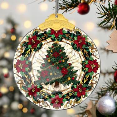 Imagem de Enfeites de Natal, árvore de cristal, enfeites de árvore de Natal feitos à mão, decoração de carro e casa - presentes de Natal, decoração de artesanato em acrílico, ideias de troca de presentes para