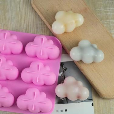 Imagem de Nuvem moldes de fondant de silicone DIY para decoração de bolos, topo de cupcake, pasta de chocolate e doces, argila de polímero, 160 x 150 x 31 mm