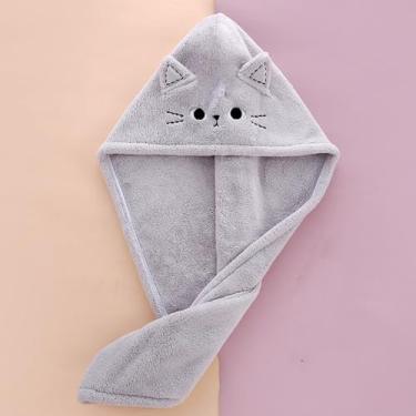 Imagem de Turbantes de cabelo para secagem úmida toalhas de cabelo para mulher encaracolada toalha de cabeça anti-frizz para secar rapidamente