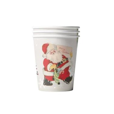 Imagem de Decoração de copo descartável de Natal serve 10 peças de louça de festa conveniente de Natal (copo)