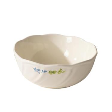 Imagem de Prato de renda de jade de cerâmica para uso doméstico requintado de alta temperatura - tigela de sopa de 20 cm