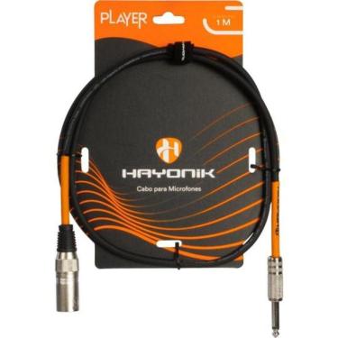 Imagem de Cabo Para Microfone Player Xlr(m) X P10(m) 1m Preto Hayonik