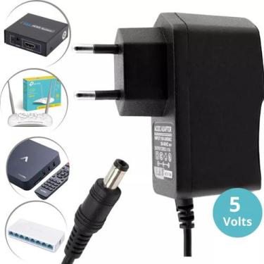 Imagem de Fonte Estabilizada Bivolt 5v 2A Pino P4 5.5mm X 2.1mm - MLS