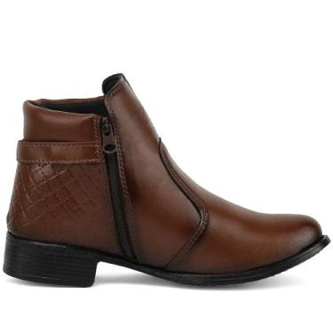 Imagem de Coturno Feminino de Salto Baixo Bota Botinha Alto Conforto - VRSTORE, 