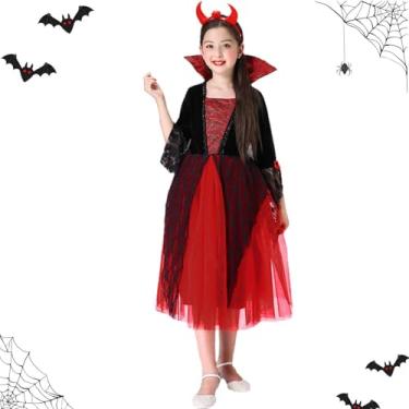 Imagem de Fantasia infantil de vampiro, fantasia de rainha vampira, roupas de fantasia para reunião de família, festival, celebração, baile de máscaras