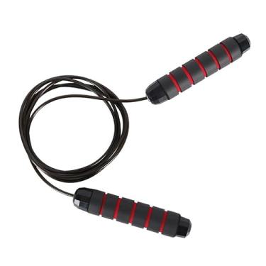 Imagem de Corda de Pular Profissional, Pegadores Antiderrapantes para CrossFit e Treino de Alta Performance (Vermelha)