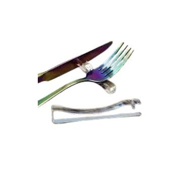 Imagem de Kit 50 Suportes Descanso de Talheres para Mesa, Apoio Transparente para Garfo e Faca