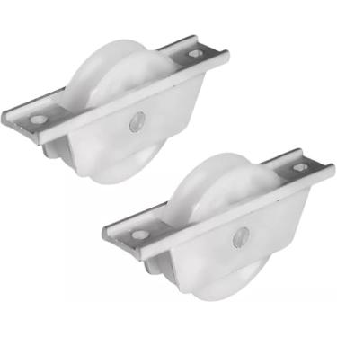 Imagem de Kit 2  Roldana Nylon 70 mm para Portão de Correr – Alta Resistência e Deslizamento Suave
