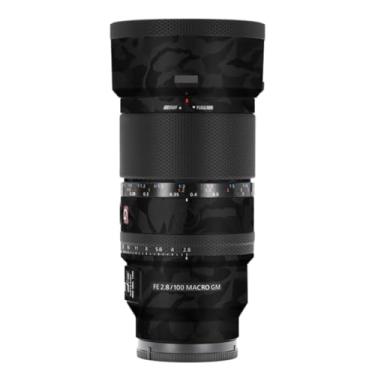Imagem de 100 2.8 Câmera Macro Lens Skin Vinil Wrap Filme Adesivo para Sony FE 100 mm F2.8 Macro GM OSS Protector Decalques Acessórios FE 2.8/100 (Shadow Camo Black, para Sony FE 100 mm F2.8 Macro GM OSS)