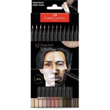 Imagem de Lápis de COR Redondo Supersoft 12 TONS de Pele (pacote com 12) - FABER