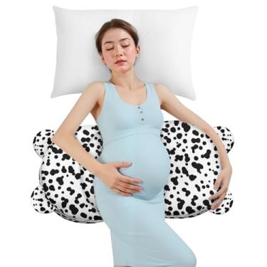 Imagem de Travesseiro de gravidez para dormir, travesseiro de maternidade para mulheres grávidas, almofadas macias e confortáveis para gravidez, suporte lateral para dormir na barriga, com capa removível