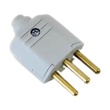 Imagem de Plug Tomada Macho 10A 2p+t Cinza 1043 - Perlex