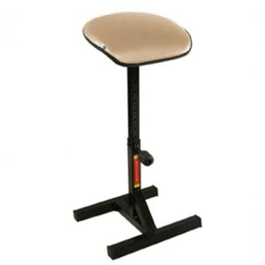 Imagem de Banqueta Semi Sentado Linha Cop Aço Assento Material Sintético Altura Ajustável Bege Design Office Móveis