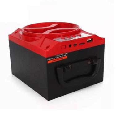 Imagem de Caixa de Som Portátil Bluetooth Mp3 Usb Radio Fm Auxiliar 8w Aero Vermelha