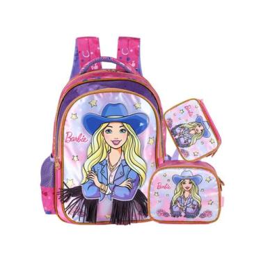 Imagem de Kit Escolar Barbie Mochila Costas + Lancheira + Estojo Box - Luxcel, R