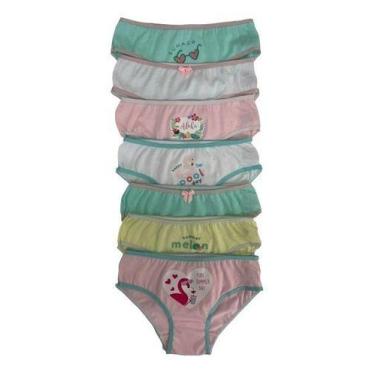 Imagem de Calcinha infantil para menina kit com 7 Peças Qualidade E Conforto - F