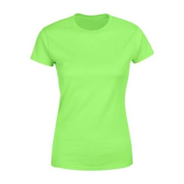 Imagem de Blusa Feminina Tshirt Camiseta Baby Look Gola Redonda Básica Premium V