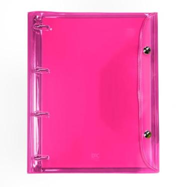 Imagem de Caderno Argolado Cristal Rosa Color Bubble Universitário Com 192 Folhas - 3866