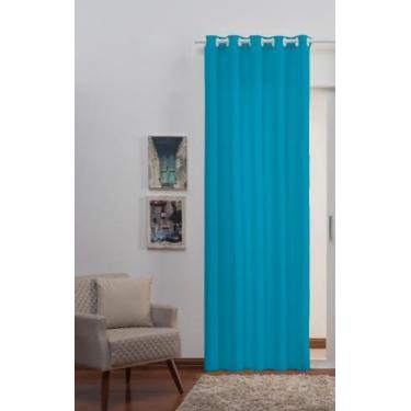 Imagem de Cortina Oxford Tecido 1,40x2,00 uma parte - porta - Filomena, Azul Pis