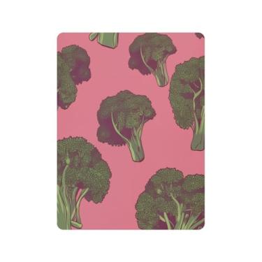 Imagem de Blueangle Lençóis de berço com estampa de brócolis 99 cm x 68 cm - Roupa de cama portátil de algodão para berçário (602)