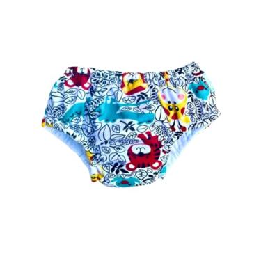 Imagem de Fralda de Banho Reutilizável para Piscina, Sunga de Natação Infantil Safari (03 a 12 Meses)