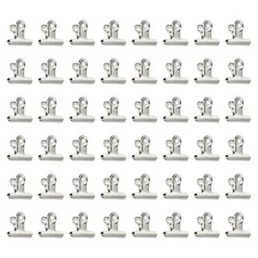 Imagem de PATIKIL Pacote com 48 clipes de metal, grampos de papel mini fichário acessórios de prancheta de cortiça clipes de jacaré para artesanato arquivos pendurados recibo escritório casa, 3,8 cm