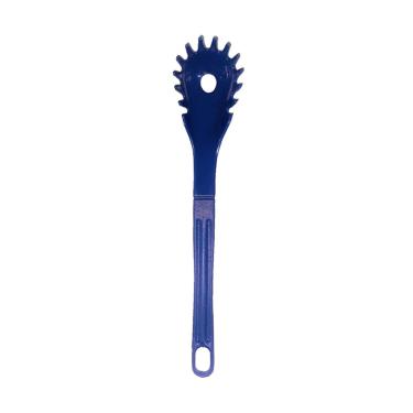 Imagem de Colher Pegador de Macarrão Nylon Talher Utensílio Azul 28cm