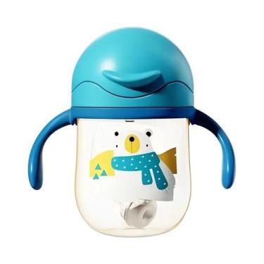 Imagem de Copo De Água Para Bebês De 250ML Sem BPA Com Dupla Alça E Tampa Flip À
