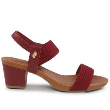 Imagem de Sandália Fem Usaflex Salto Bloco Elástico Y8204020-Feminino