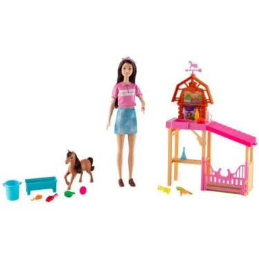 Imagem de Conjunto Barbie Renée Estabulo com Ponei Misterios da Barbie Mattel HX