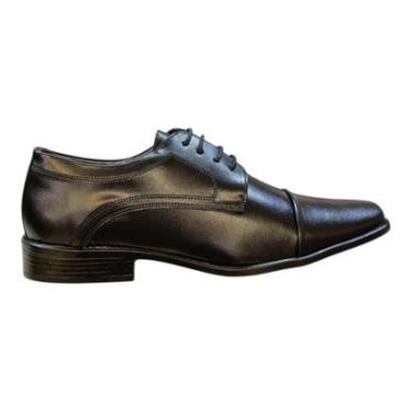 Imagem de Sapato Masculino Bertelli Casual Conforto Casual Social Cadarço Antiderrapante 70018 Preto-Masculino