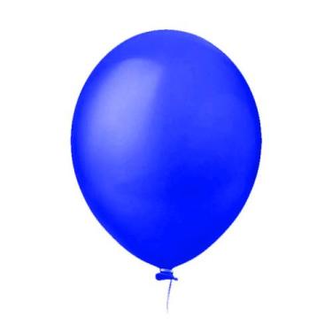 Imagem de Balão de Látex Azul Liso - 5 Polegadas - 50 Unidades - Happy Day