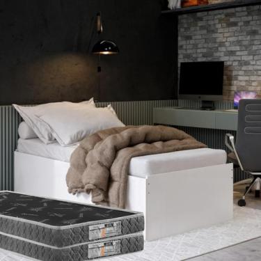 Imagem de Bicama Modular 3 Em 1 Com Auxiliar Rodas Suporte 100kg Uv Com Colchão 