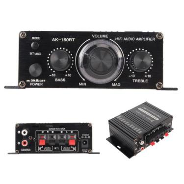 Imagem de Amplificador de potência ASHATA Bluetooth 5.0 20W x 2 12V Alumínio