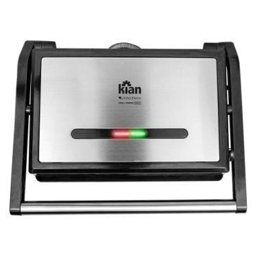 Imagem de Sanduicheira Grill Panini 1200W Inox Preto Kian - 127V, 110V