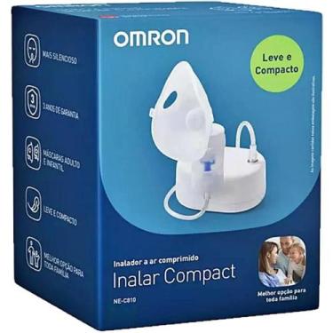 Imagem de Inalador Nebulizador Inalar Compact NE-C810 Omron, Branco, 180g