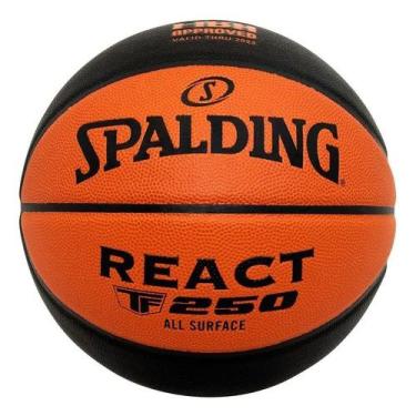 Imagem de Bola Basquete Spalding React TF 250 All Surface, Laranja