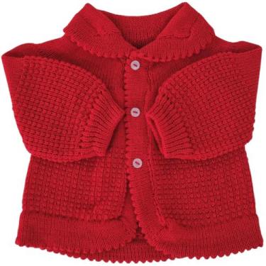 Imagem de Casaco de bebê manga longa cardigan de lã tricô Recém nascido - Confec