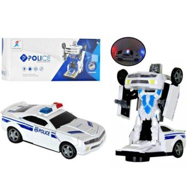 Imagem de Brinquedo Carrinho de Policia Se Transforma em Robô Policial - Lezo Sm