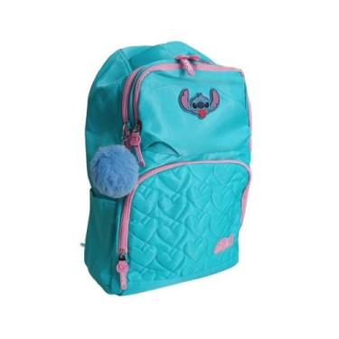 Imagem de Mochila De Costa Turquesa Notebook Stitch Crinkle Luxcel