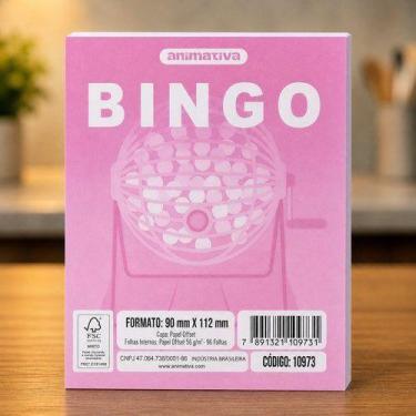 Imagem de Cartela Bingo 96 Folhas Rosa Alta Quantidade Material Resistente Jogos