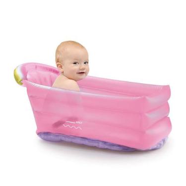 Imagem de Banheira Inflável Para Bebê Bath Buddy Multikids Bb1158 Rosa P/ Viagem