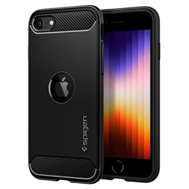 Imagem de Spigen Capa robusta projetada para iPhone SE 2020 - Preto fosco (ACS00944)