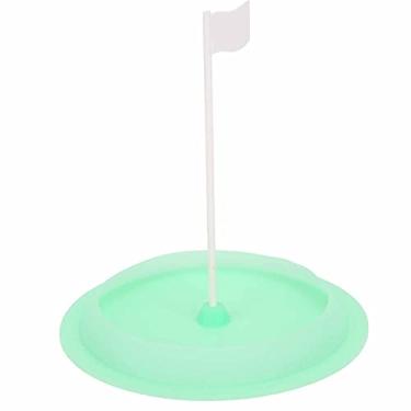 Imagem de VGEBY Copo de silicone para prática de putter de golfball de golfball, para prática interna, com bandeira de alvo de plástico