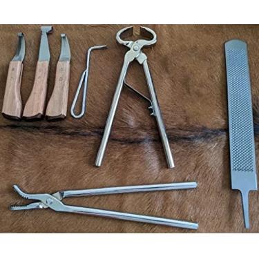 Imagem de Kit Casqueamento para Cavalo Grosa Espigão Torquês Jacaré Rinetes Ranilha